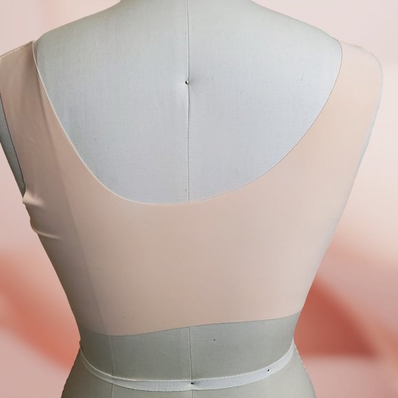 Wireless Lace Bra Plus Size 44 - Peach Lace - Picture 5 of 8